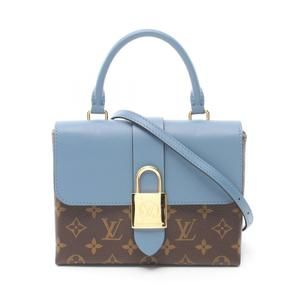 LOUIS VUITTON Locky BB Blue Jean Handbag Leather Brown